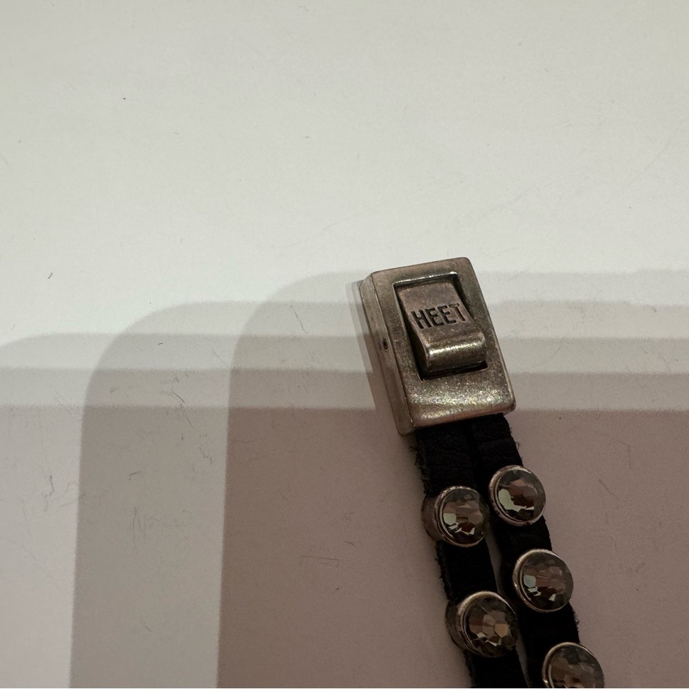 HEET Rockstar Designer Bracelet 2
Black Leather Straps 18 Swarovski
Crystals - Picture 6 of 9